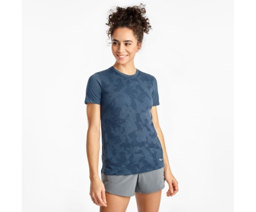 Tenis Saucony Ramble Short Sleeve Mujer Tops Ropa Ensign Azules México MX-461-XA
